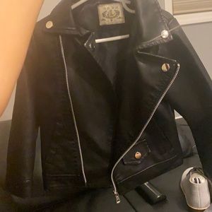 Faux leather toddler Moro jacket, size 3T
